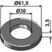 Joint feutre diamètre 61,5 x 30 mm épaisseur 3,5 mm